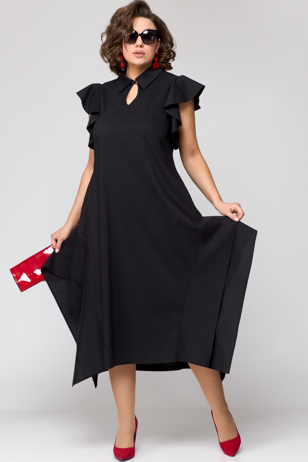 Платье EVA GRANT 7297 черный + крылышко