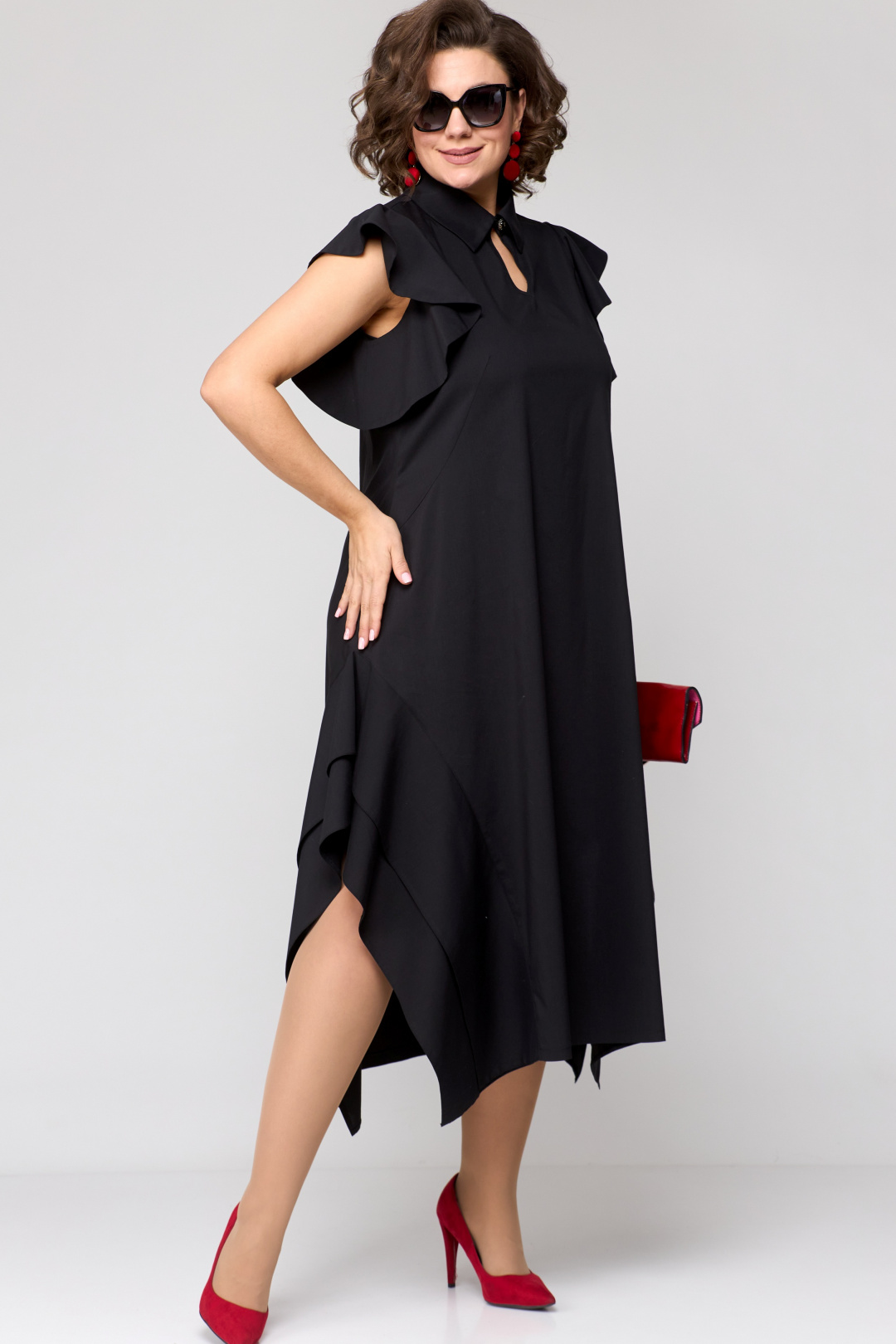 Платье EVA GRANT 7297 черный + крылышко