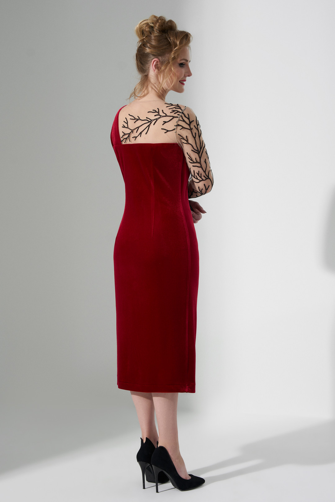 Платье ЕвроМода 485 красный