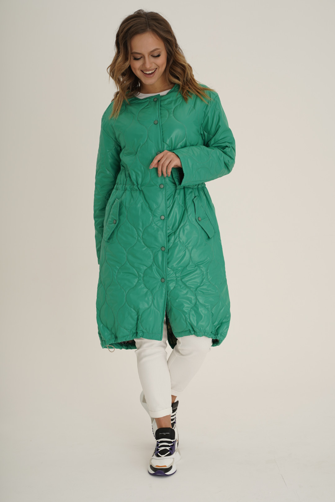 Пальто Фантазия Мод 4448 зеленый