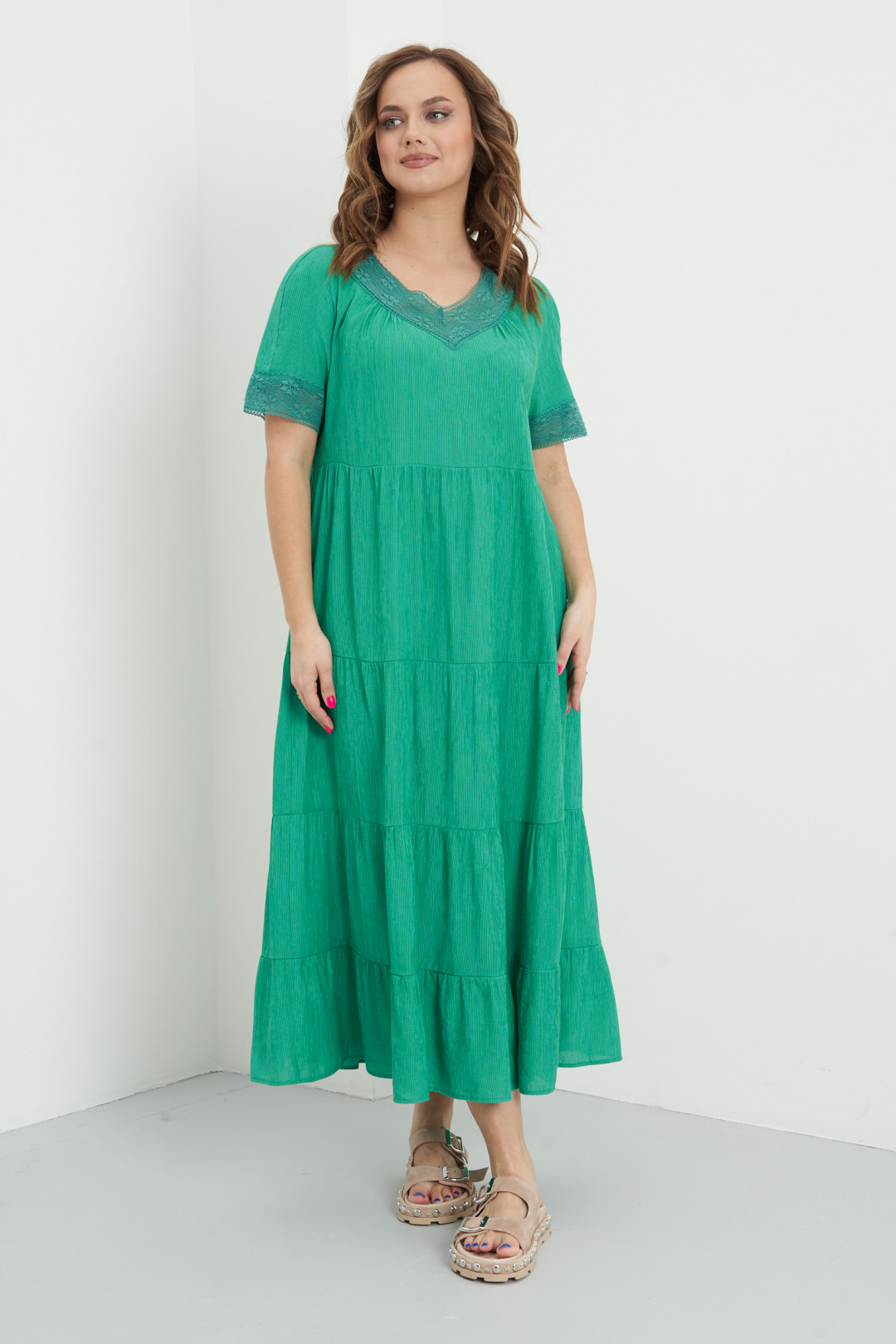 Платье Фантазия Мод 4475 зеленый