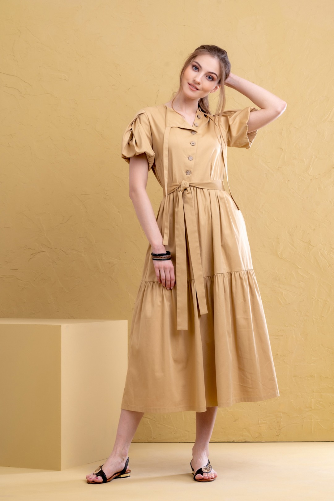 Платье Fashion Lux (DEESSES) 1093 бежевый