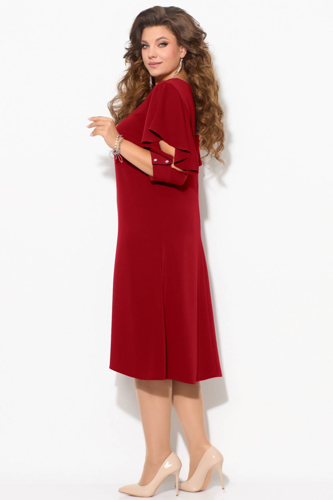 Платье FITA 1403 красно-бордовый