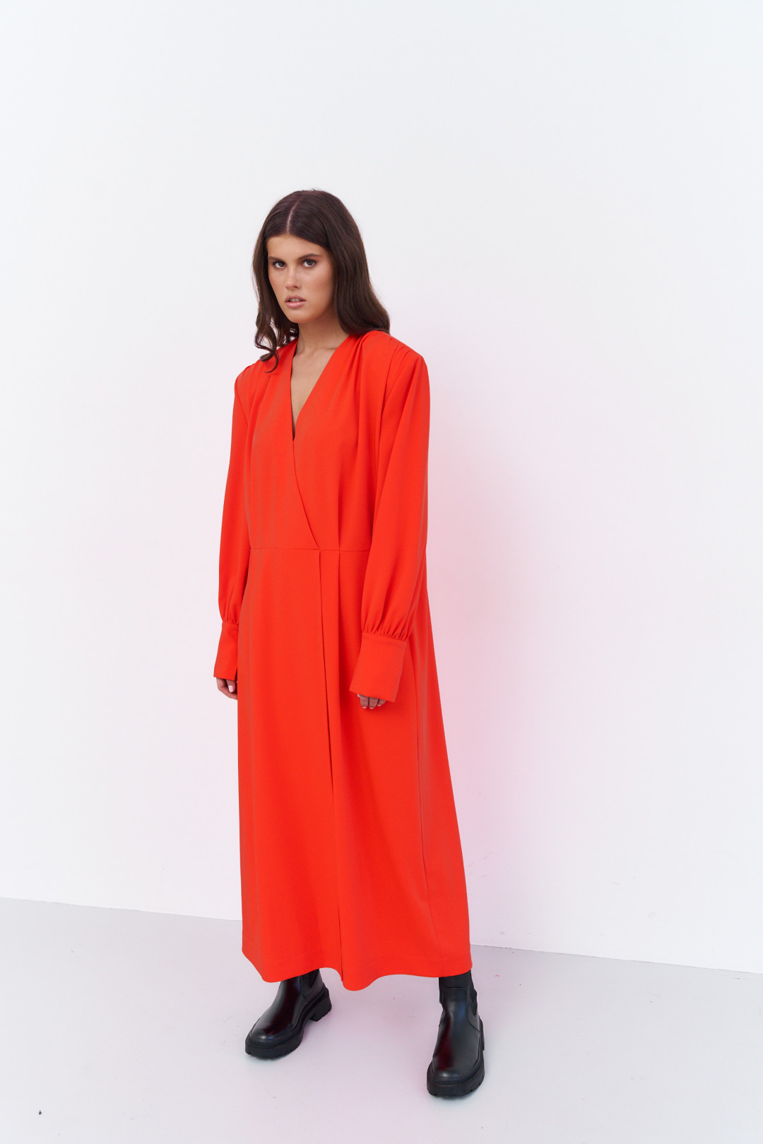 Платье FLAIM BRAND 1015 оранжевый