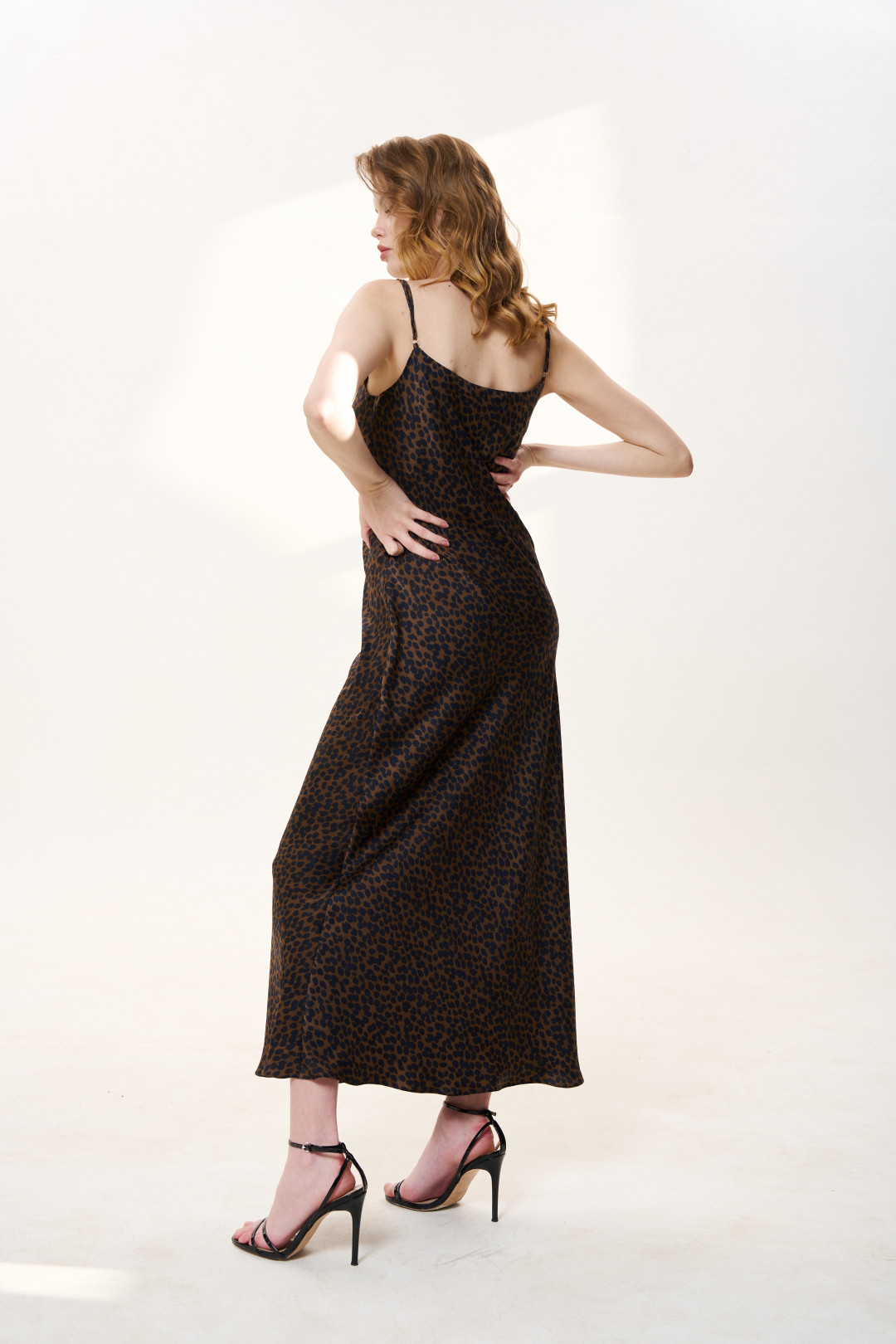 Платье FLAIM BRAND 1032.03 черный+ коричневый