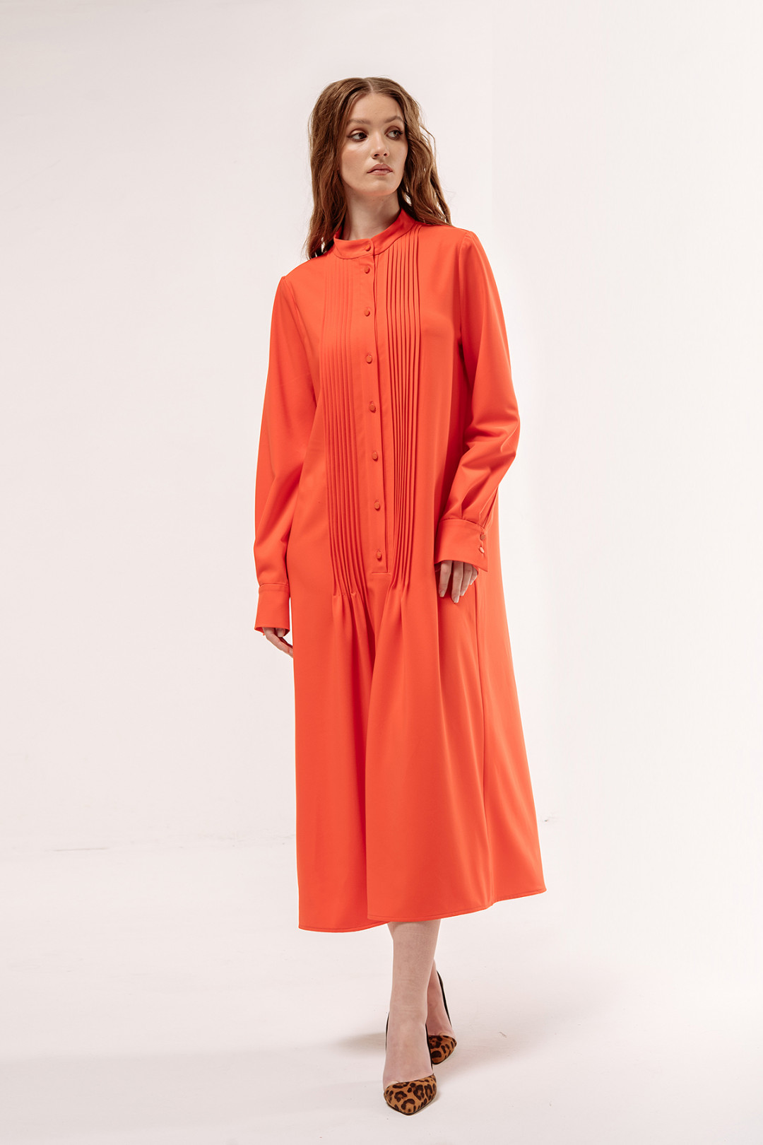 Платье FLAIM BRAND 1043.02 оранжевый