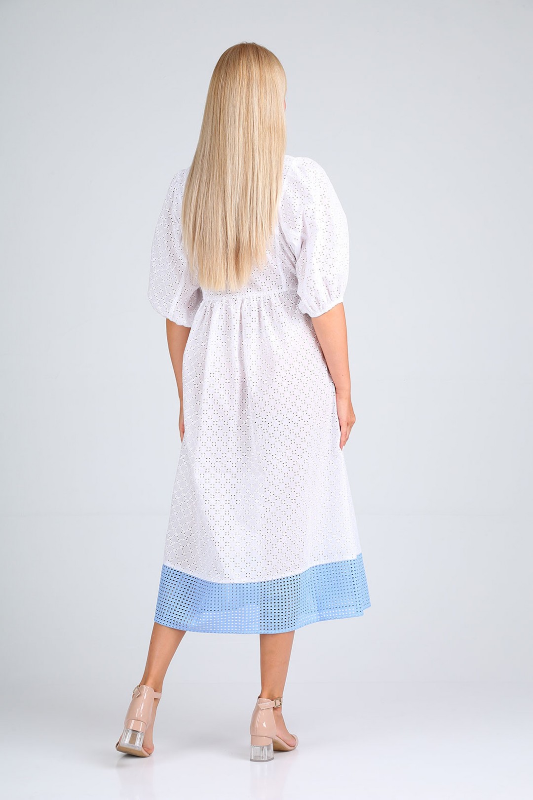 Платье FloVia 4090 бело-голубой