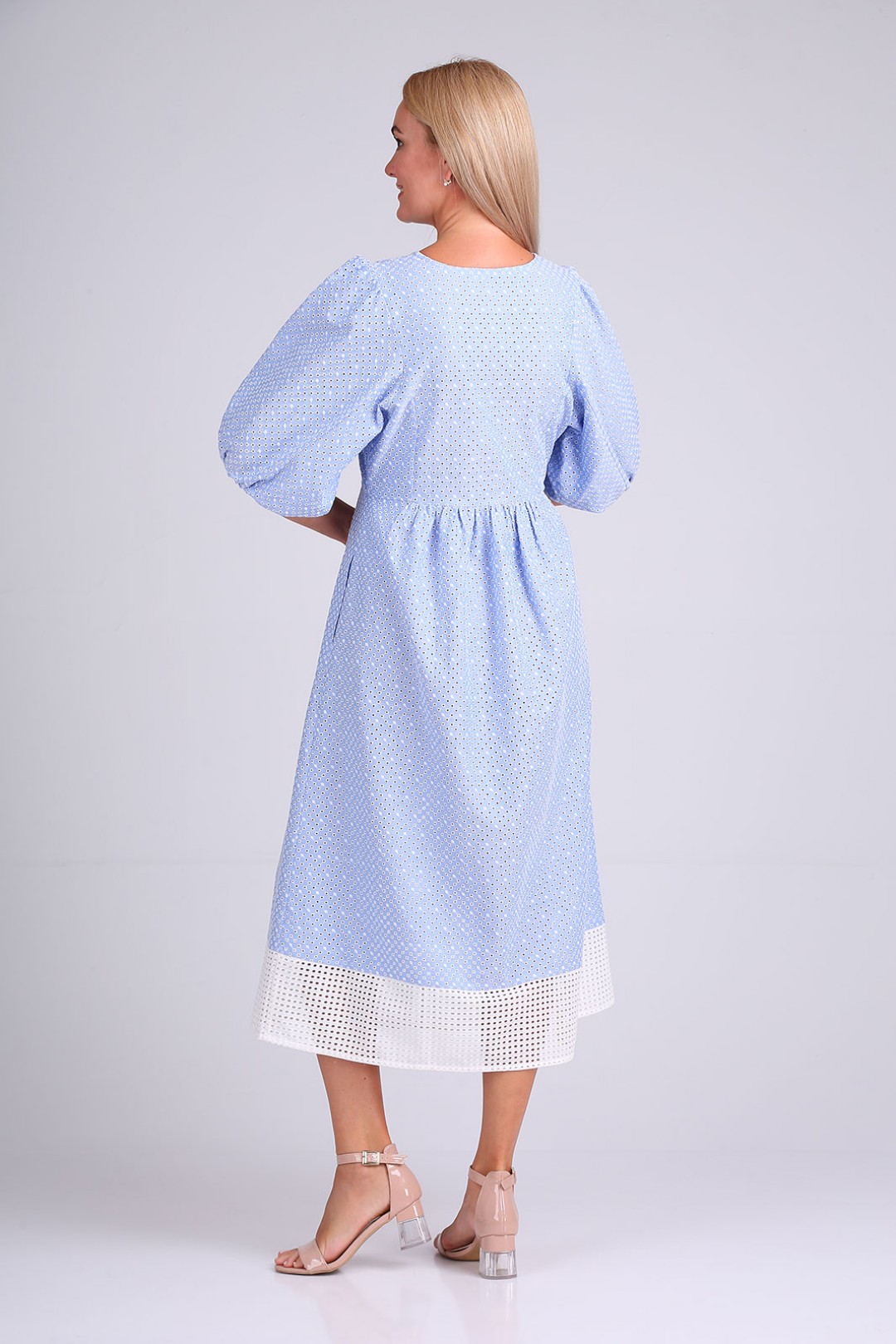 Платье FloVia 4094 голубо-белый