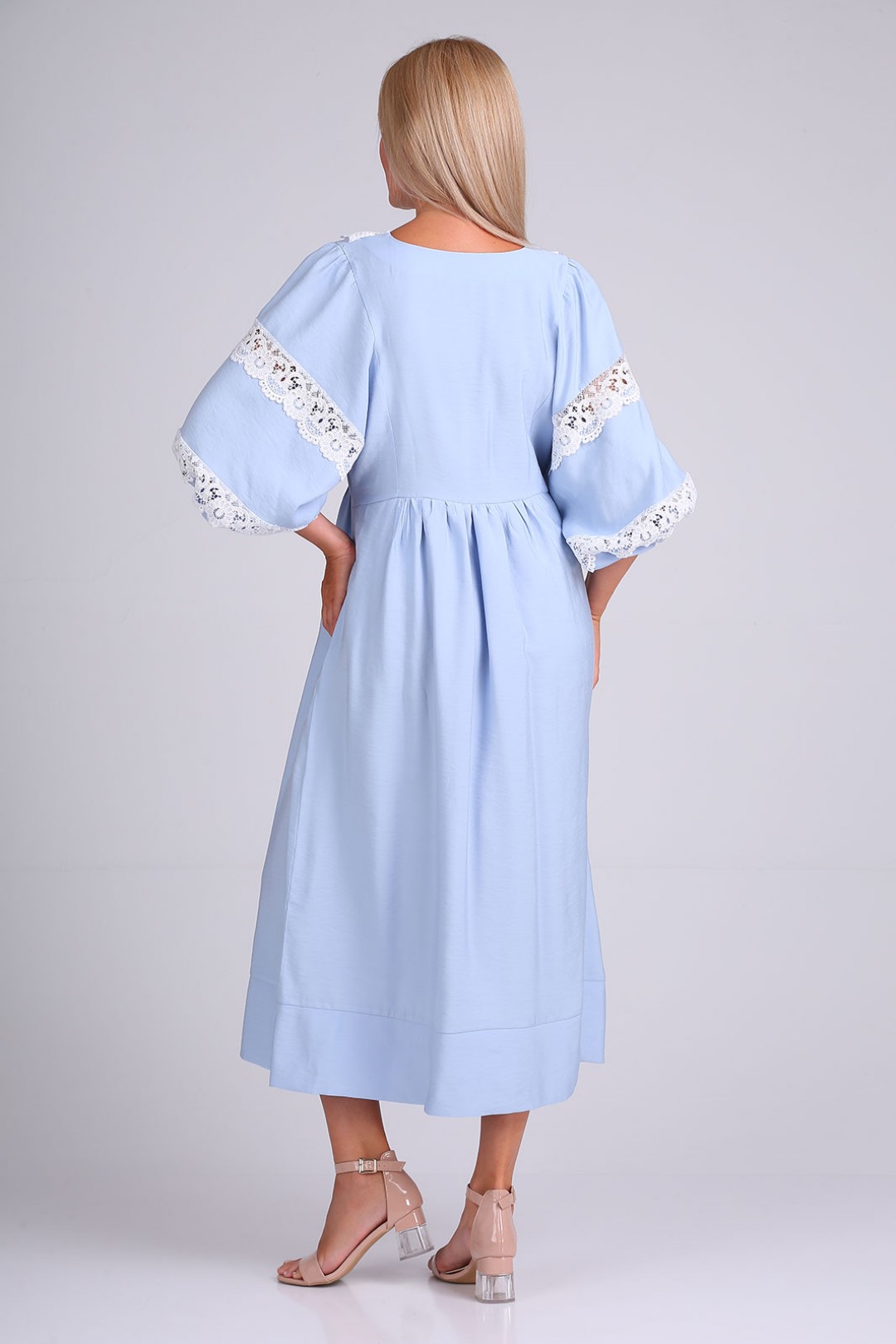 Платье FloVia 4095 голубо-белый