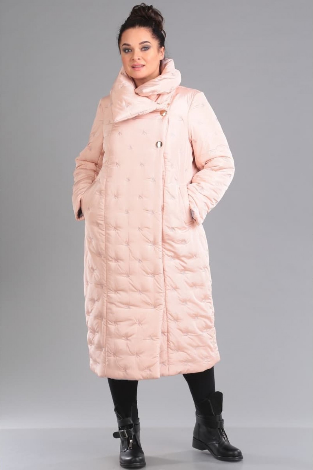 Пальто Ива 1035 розовый