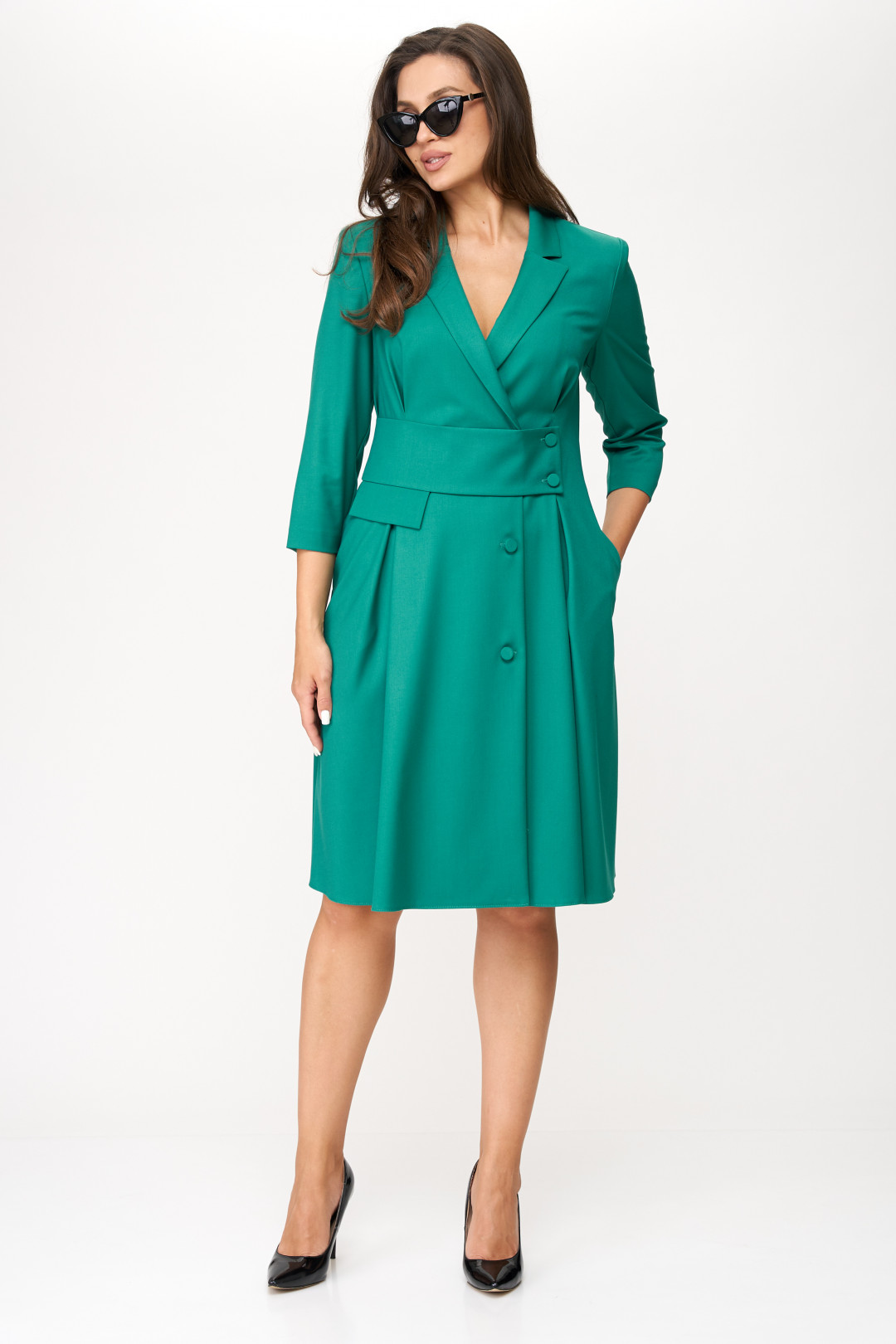 Платье Карина Делюкс М-1154 зелёный