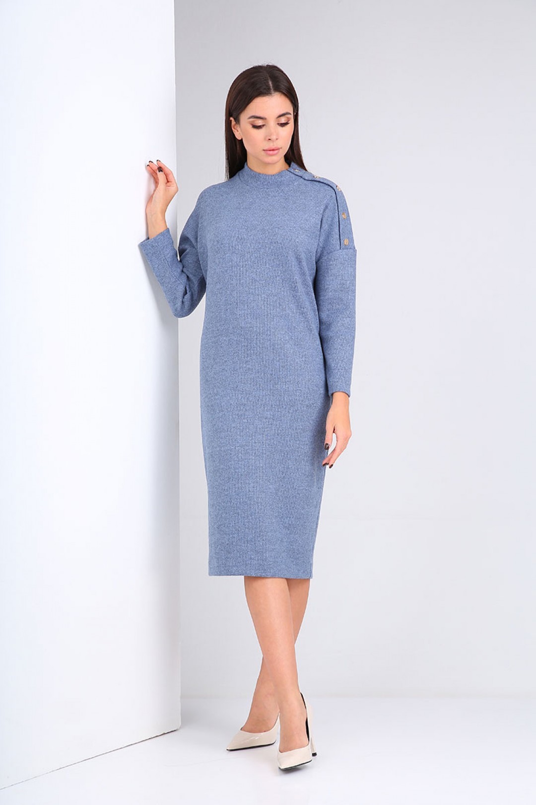 Платье Карина Делюкс М-9943 светло-синий