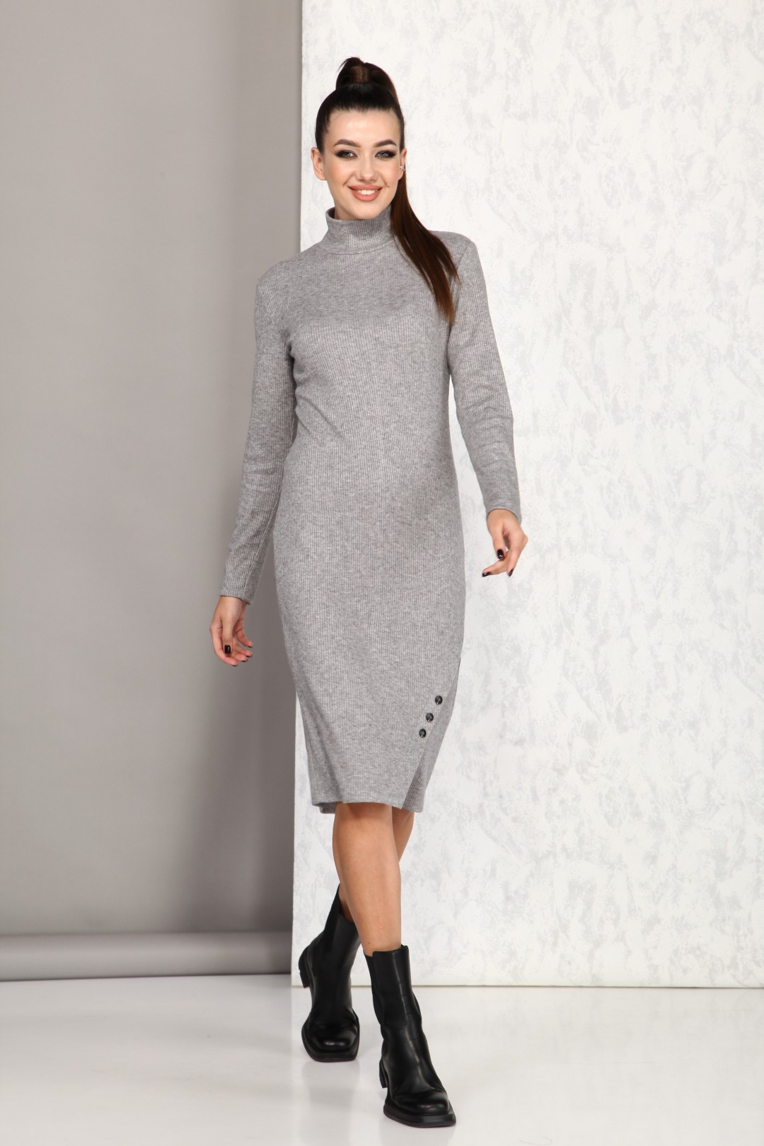 Платье Карина Делюкс М-9947 серый