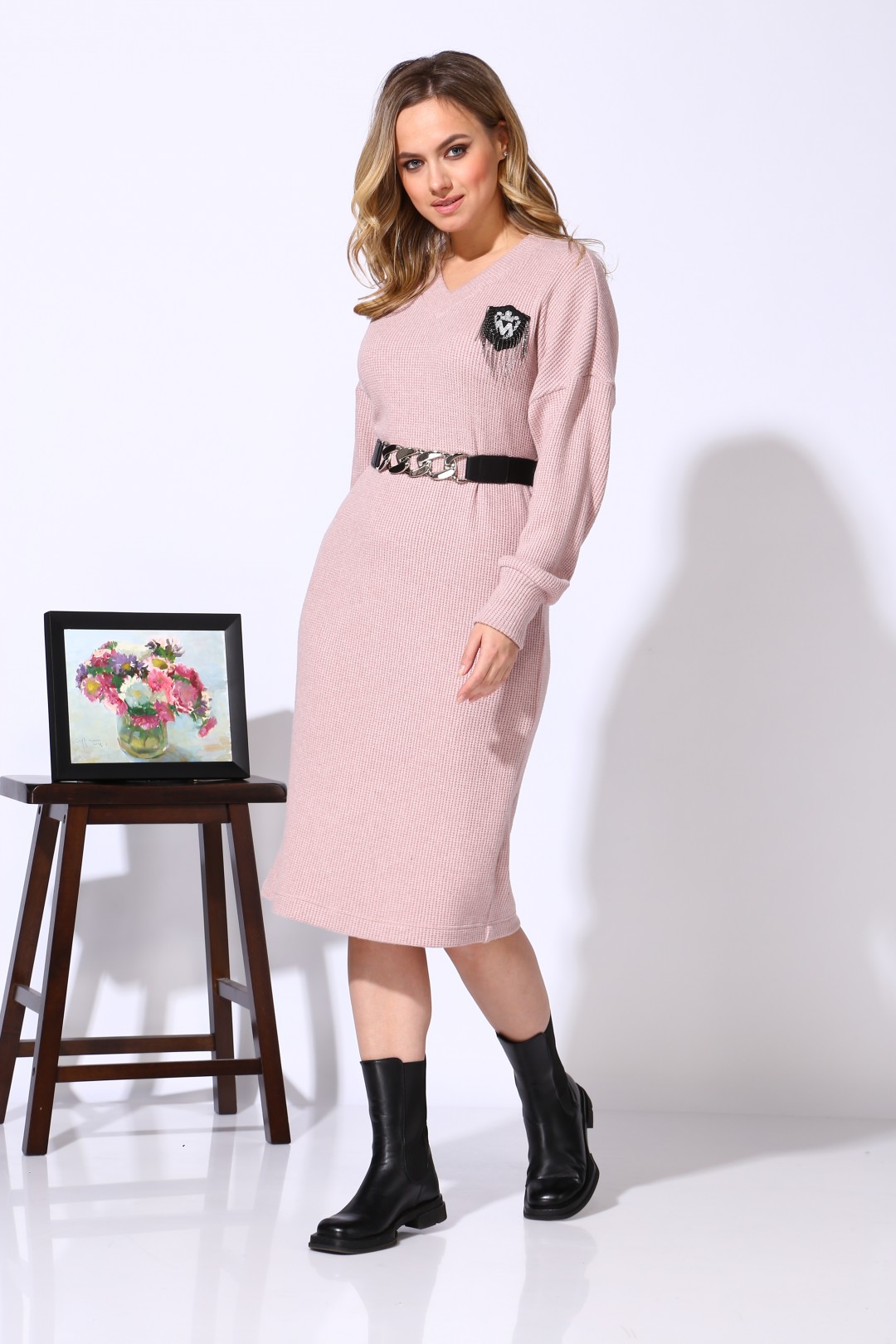 Платье Карина Делюкс М-9972 розовый