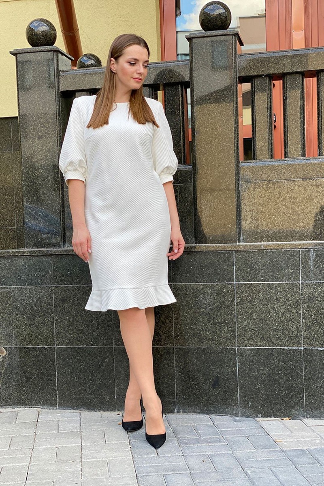 Платье Карина Делюкс В-362 белый