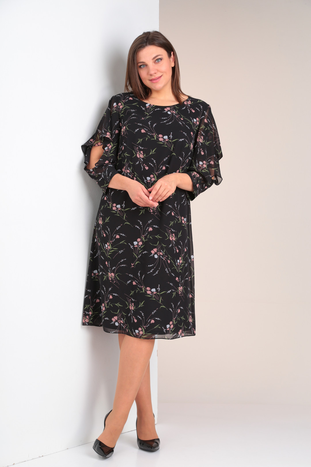 Платье Карина Делюкс В-398-1 черный
