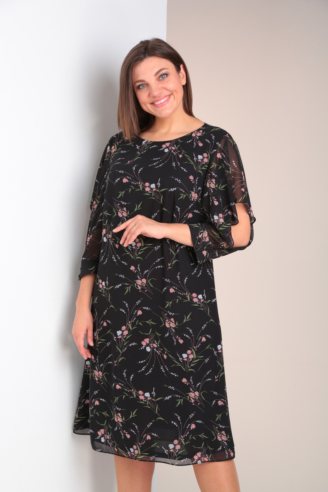 Платье Карина Делюкс В-398-1 черный
