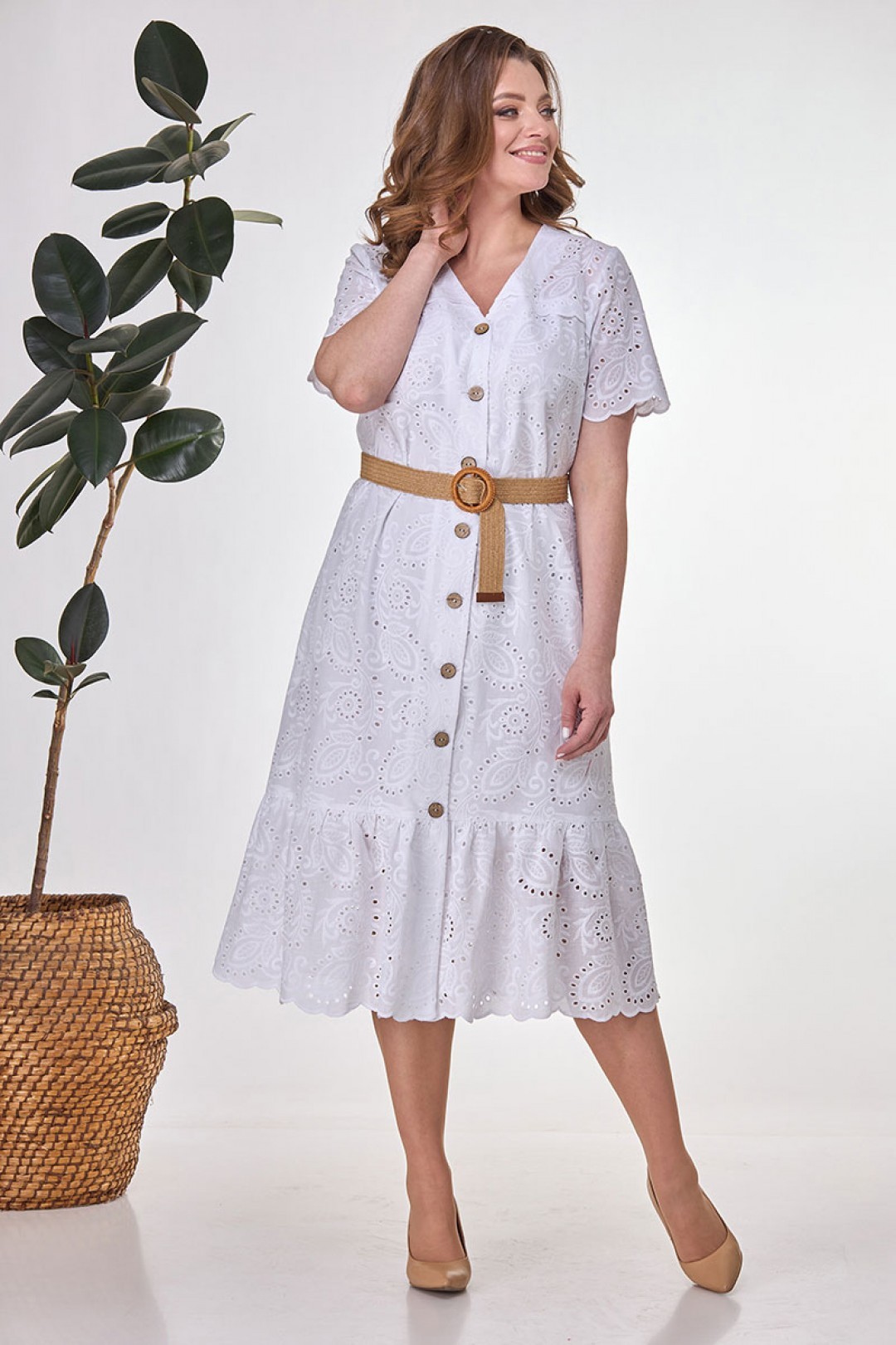 Платье Карина Делюкс В-435 белый
