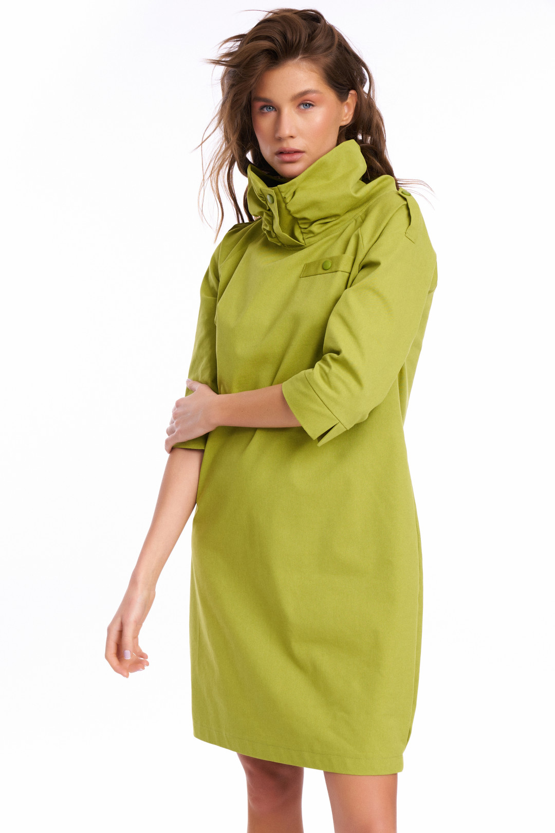 Платье KaVari 1008.1 зеленое яблоко