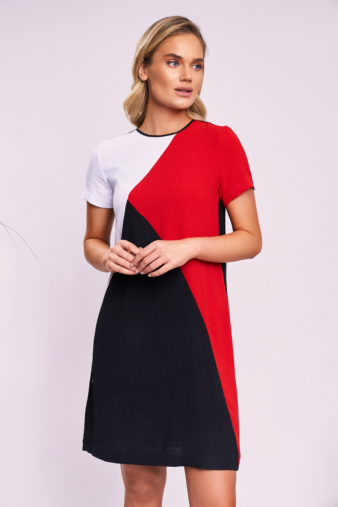 Платье KaVari 1031.1 черный\белый\ красный