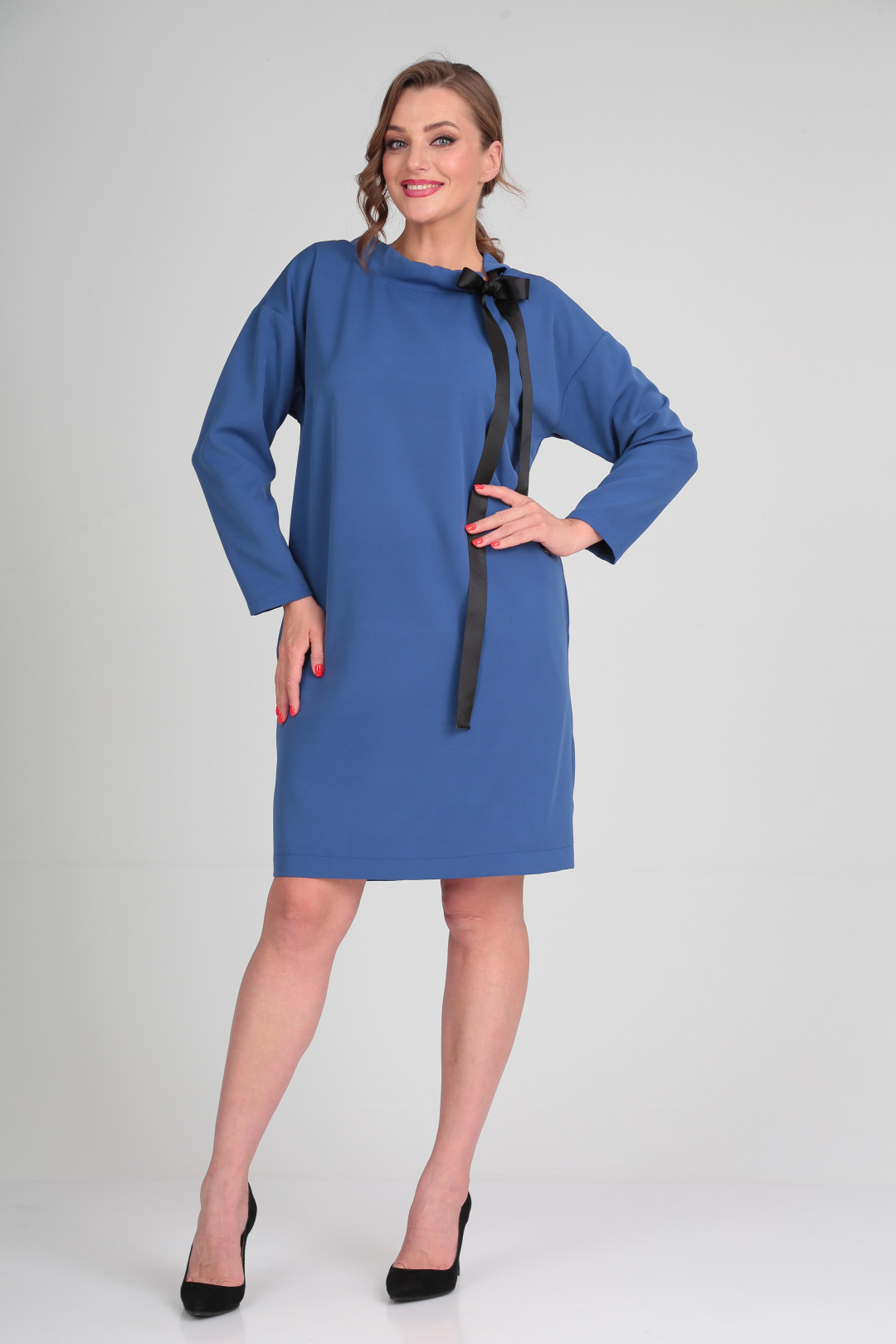 Платье KaVari 1063 лазурно-синий
