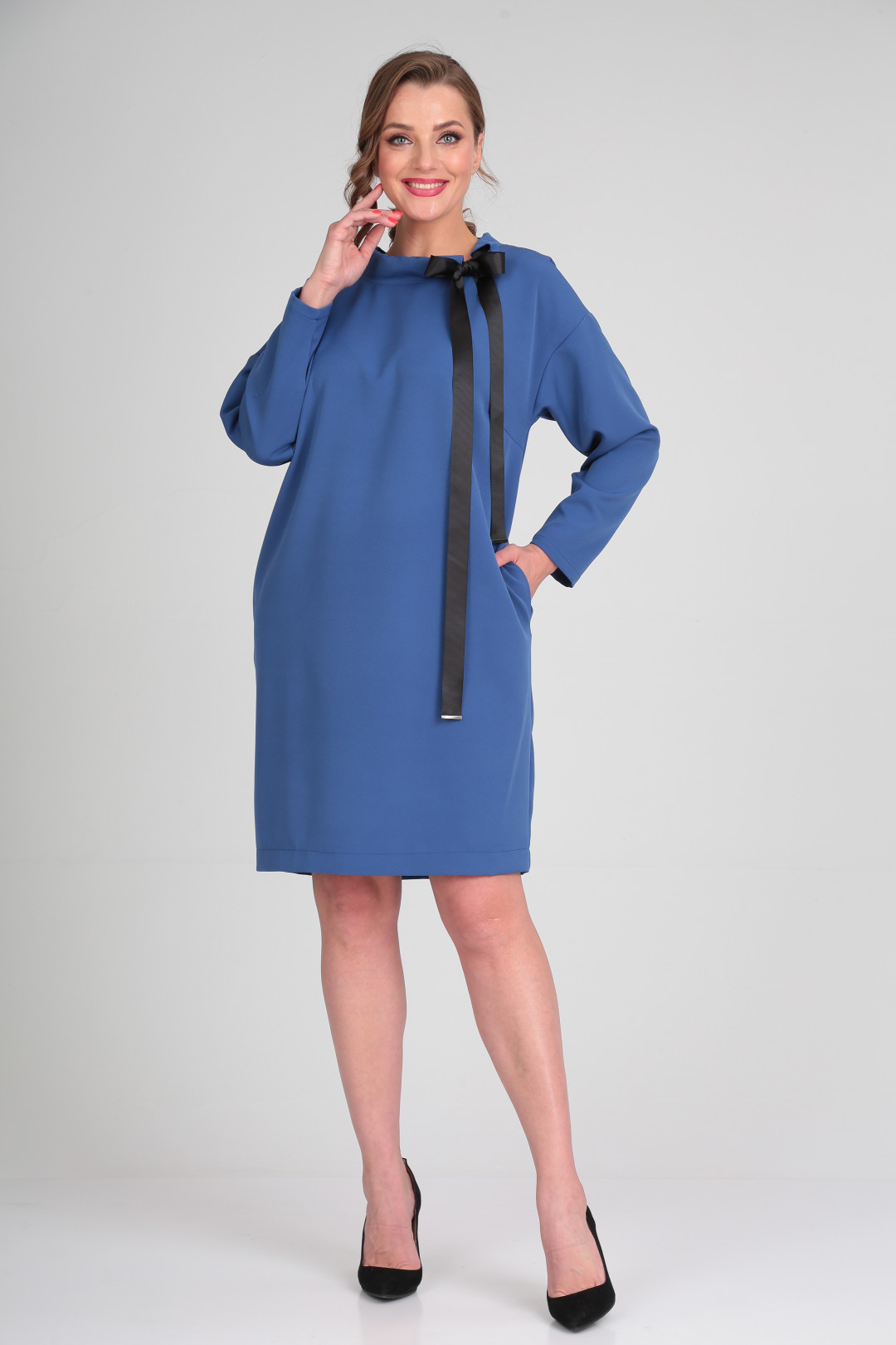 Платье KaVari 1063 лазурно-синий