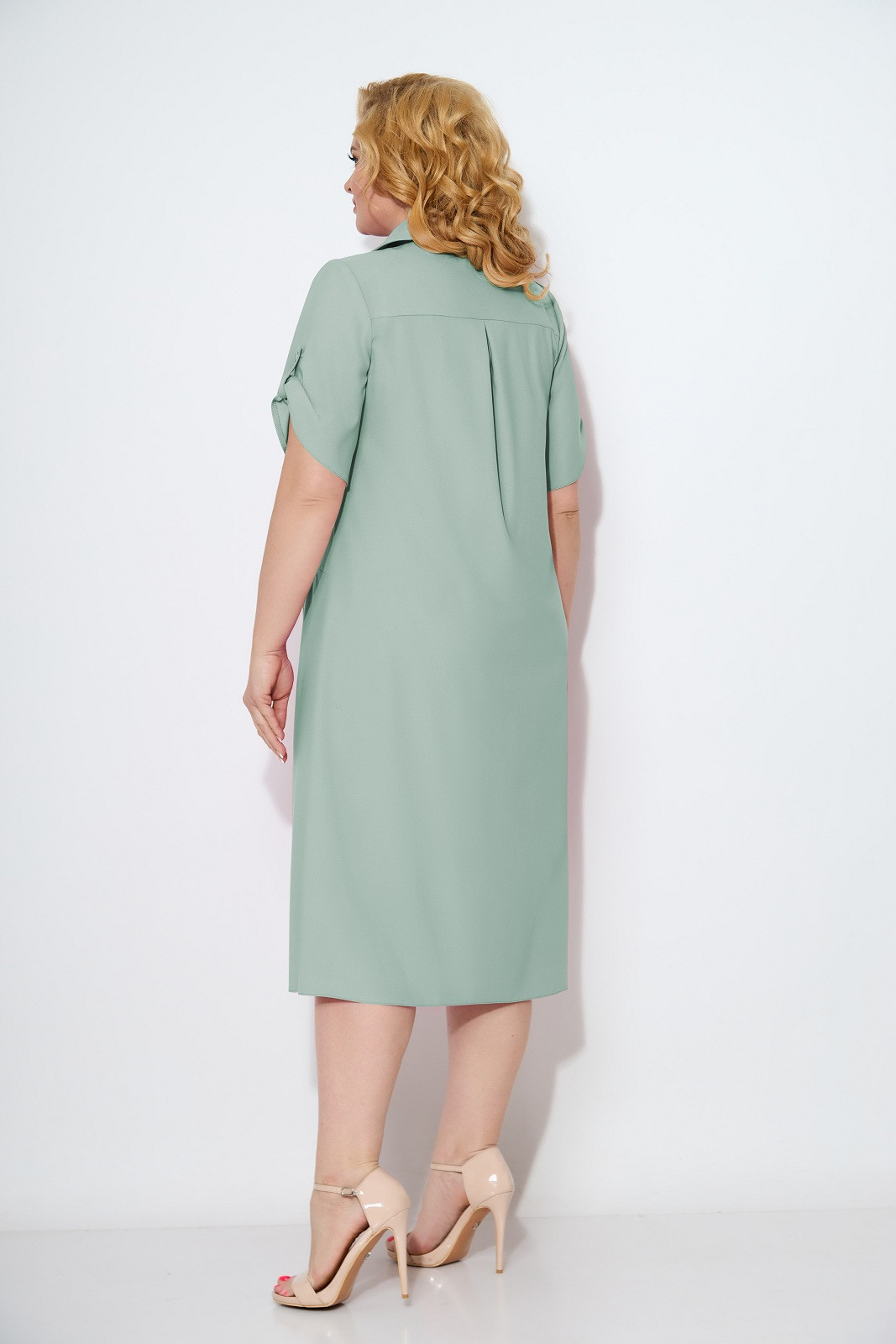 Платье Кокетка и К 946-1 светло-оливковый