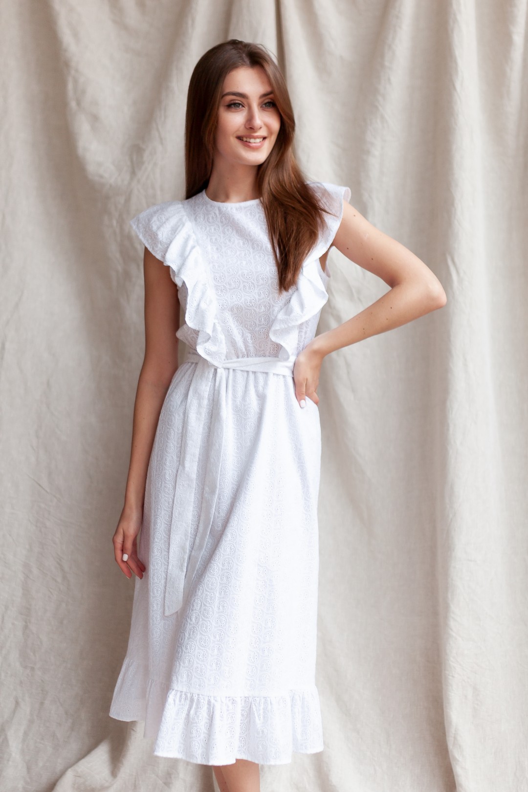 Платье KRASA 208-21 белый