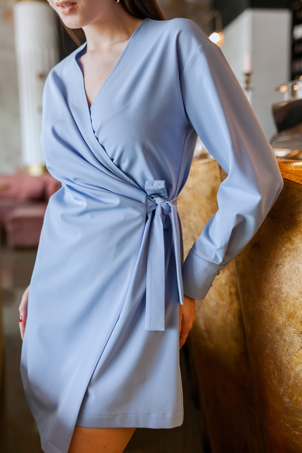 Платье KRASA М298-22 голубой