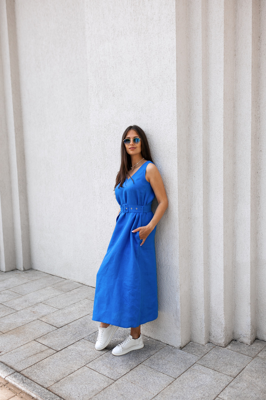 Платье KRASA М301-22 синий