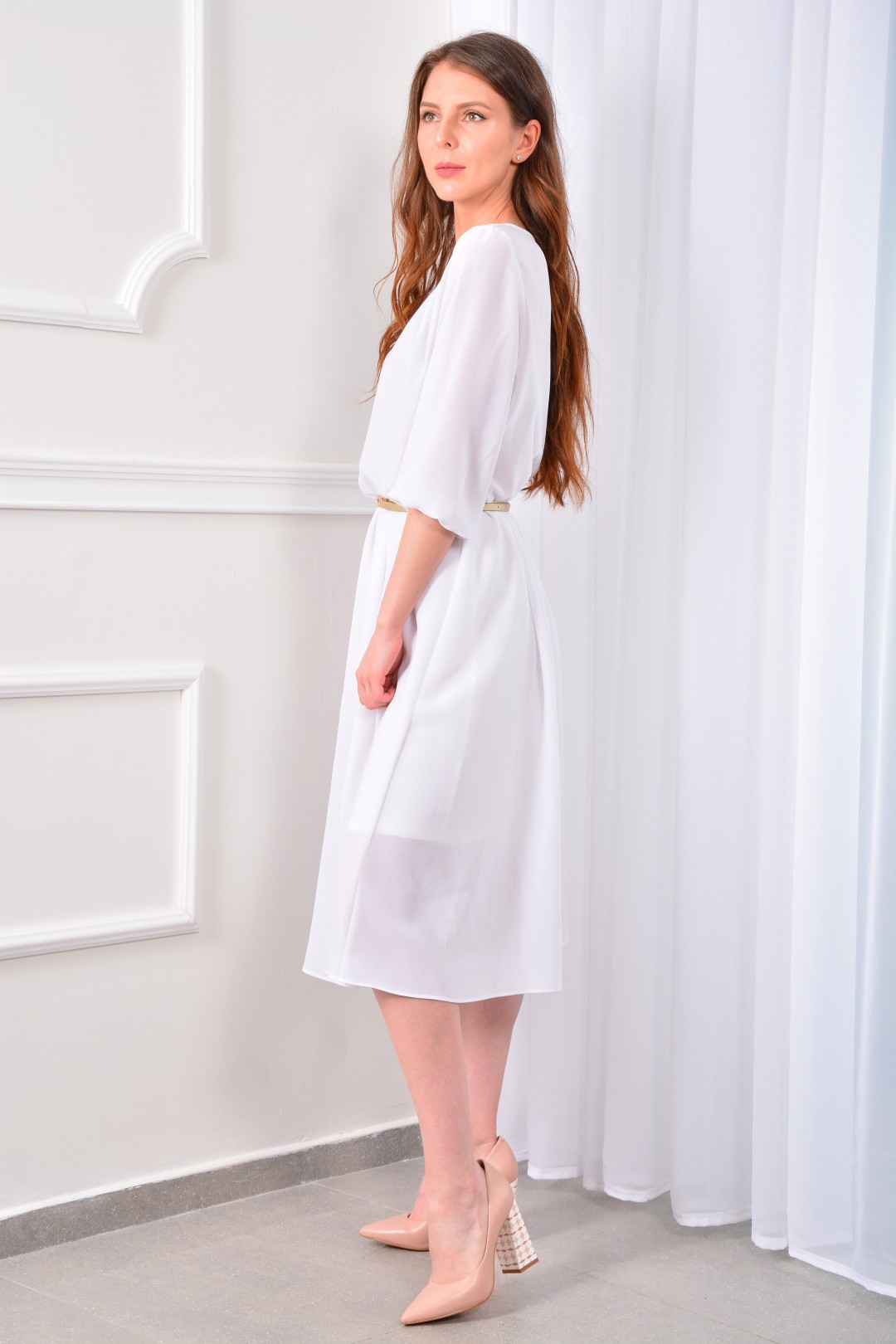 Платье Лаборатория Моды NIKA 203 белый