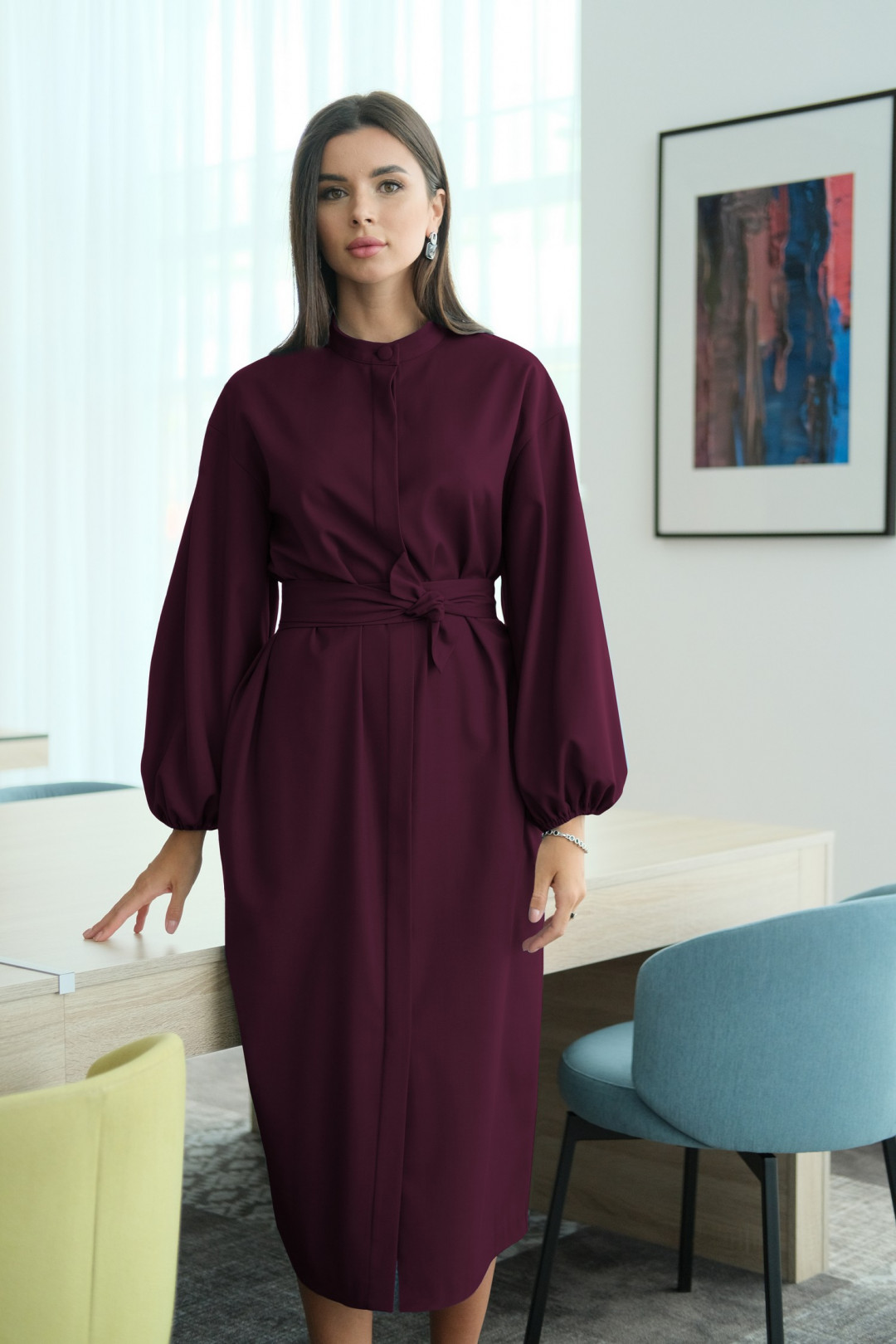 Платье ЛадисЛайн 1266 темный пурпур