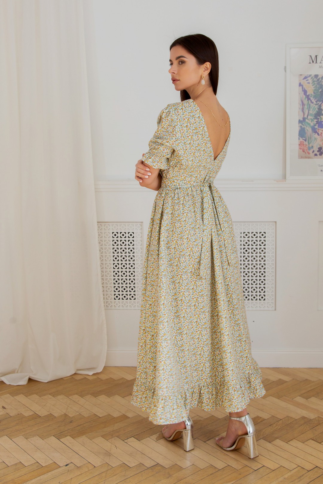 Платье ЛадисЛайн 1361 цветочный мелкий принт