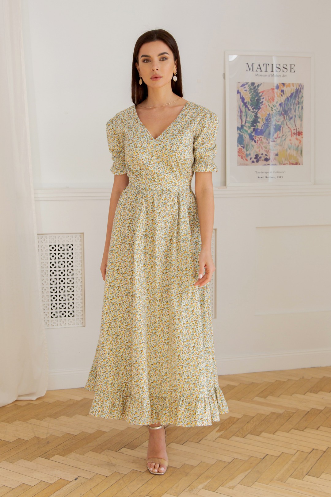 Платье ЛадисЛайн 1361 цветочный мелкий принт