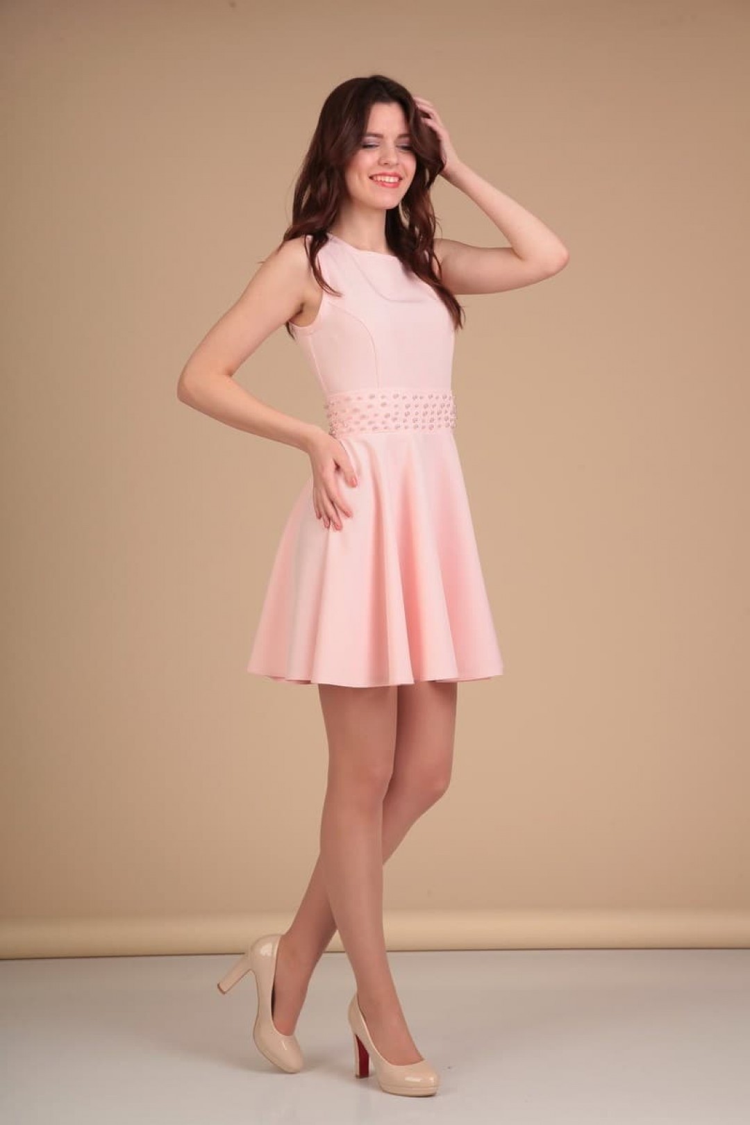 Платье LadyLine 423-розовый