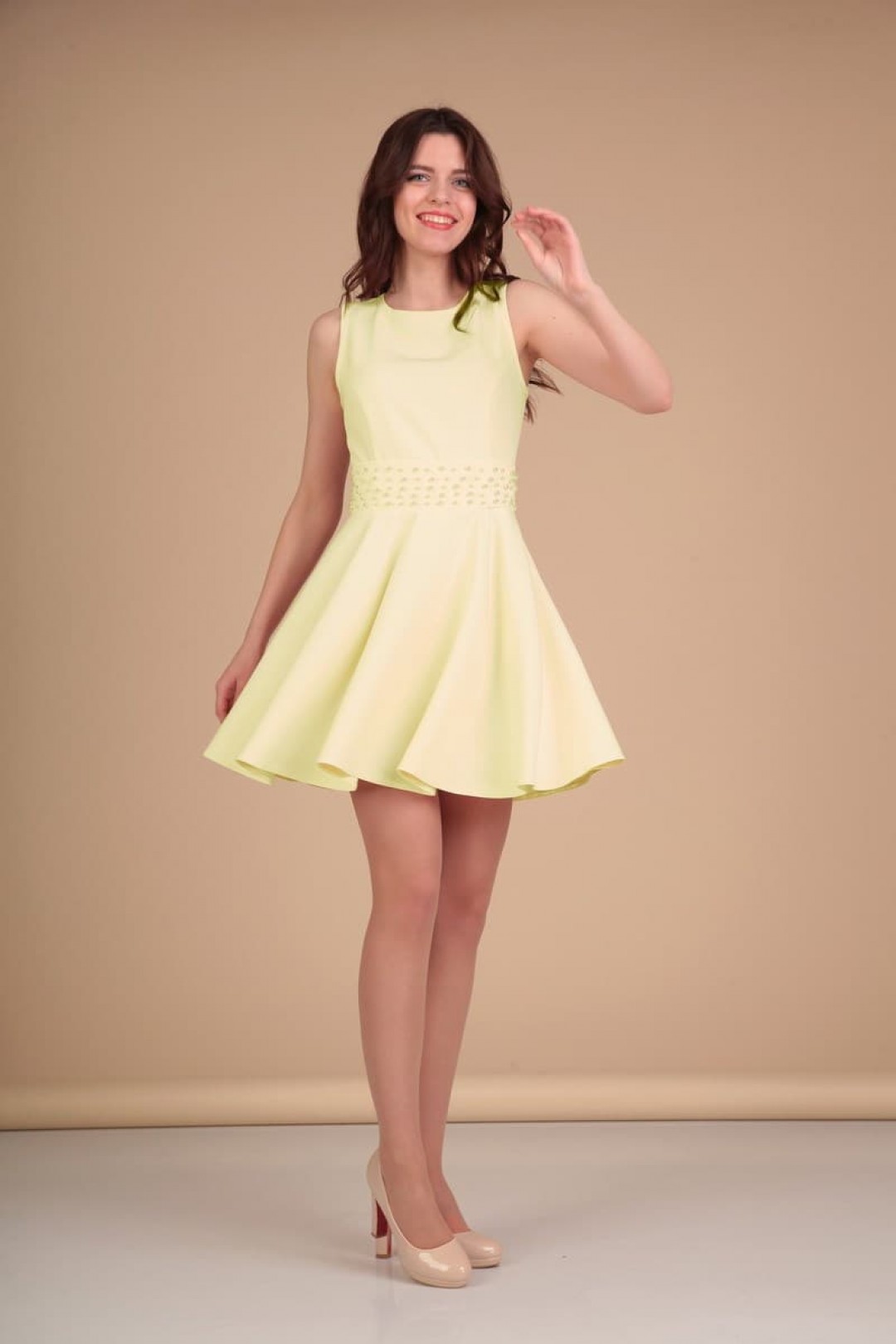 Платье LadyLine 423-светло желтый