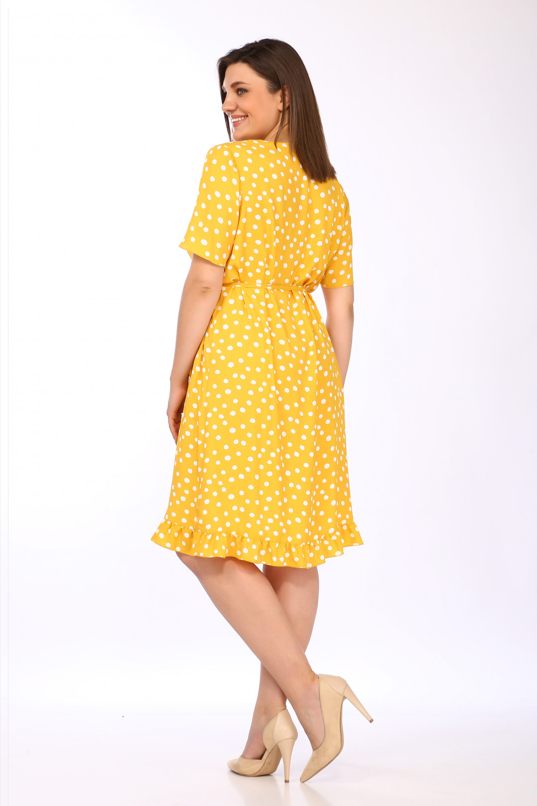 Платье LadySecret 3698 желтый+горошек