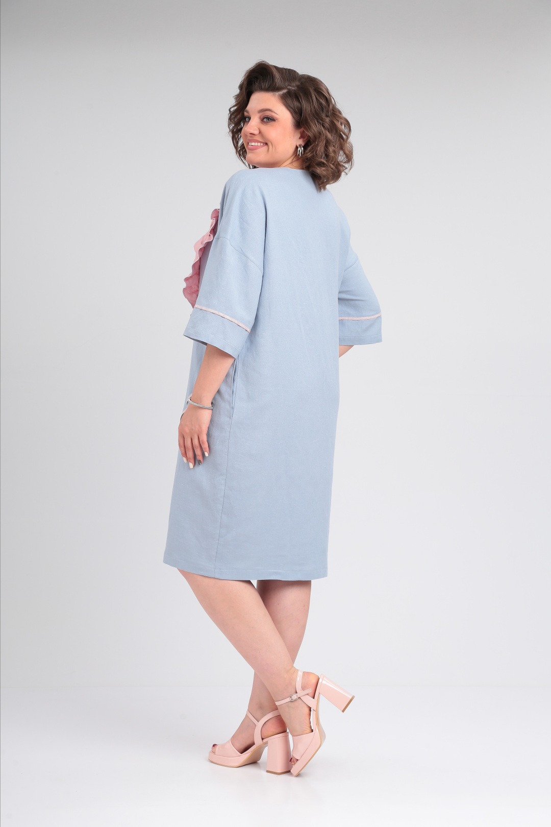 Платье LadySecret 3731 пастельно синий+фламинго