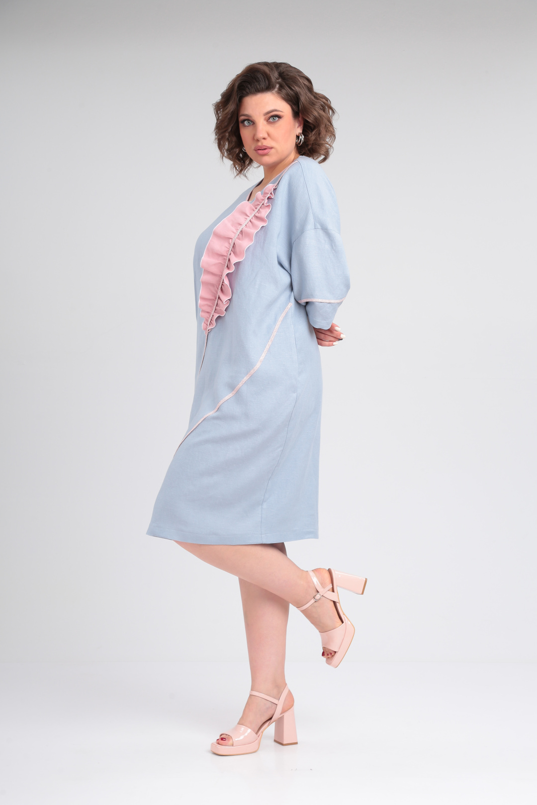 Платье LadySecret 3731 пастельно синий+фламинго