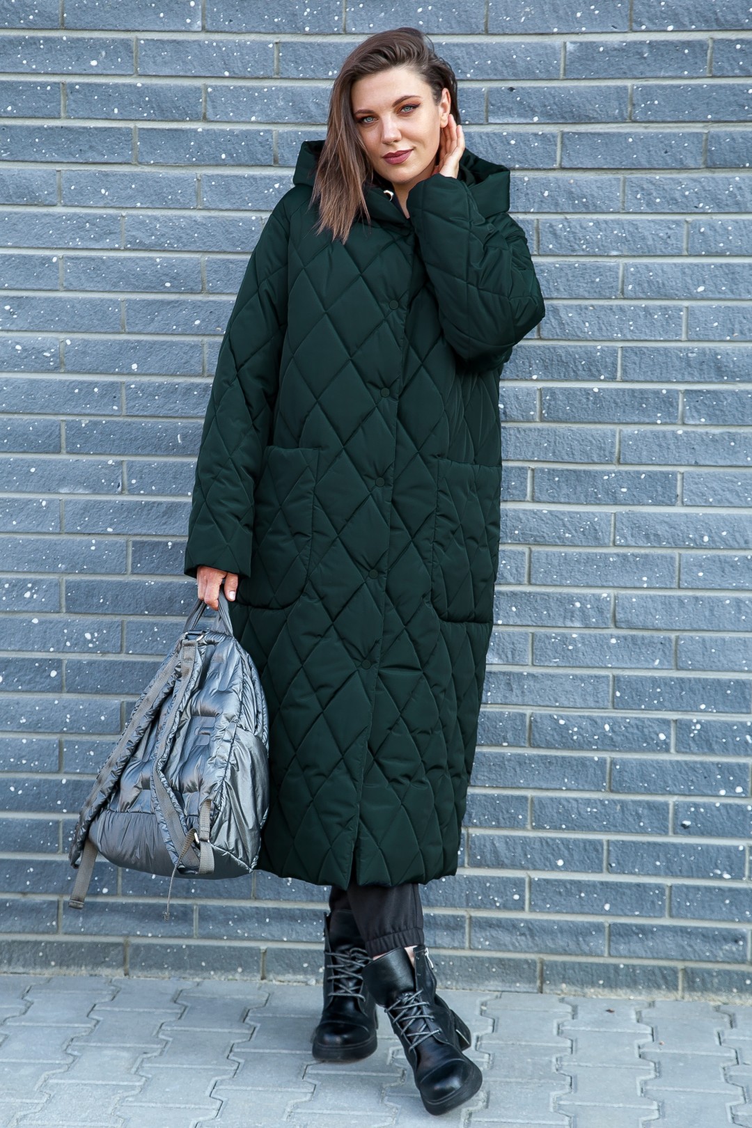 Пальто LadySecret 5006 зеленый перламутр