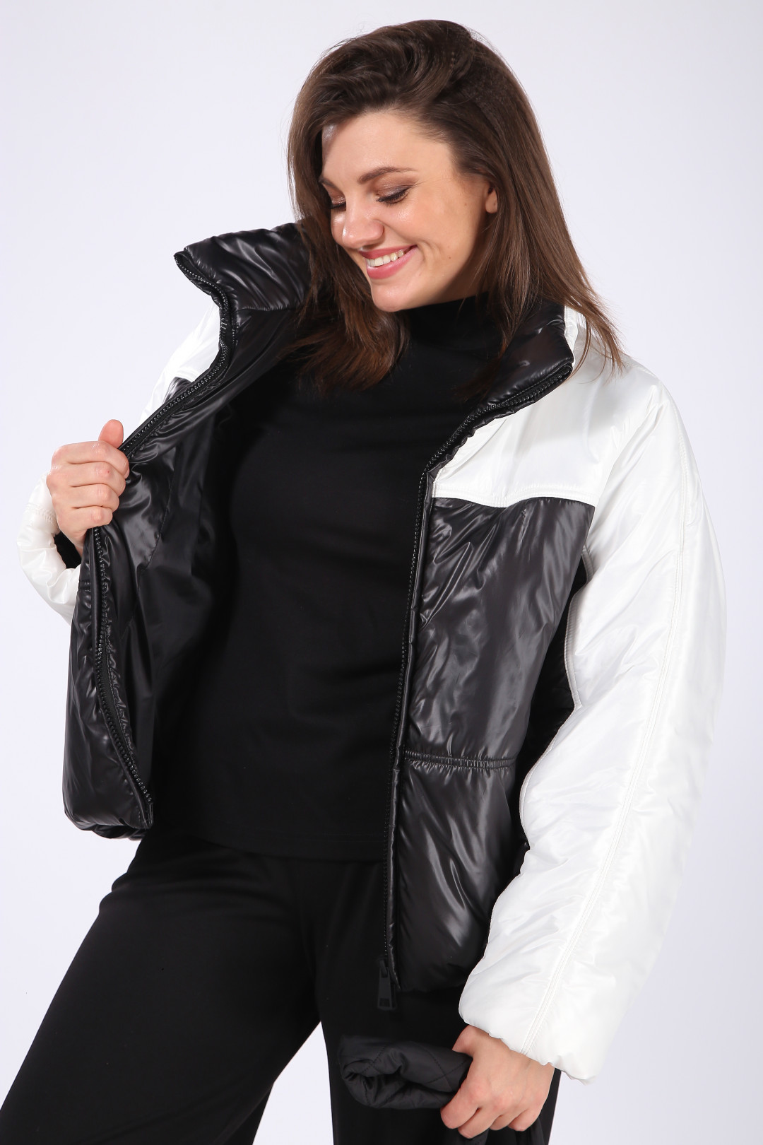 Куртка LadySecret 6356 черный+ белый