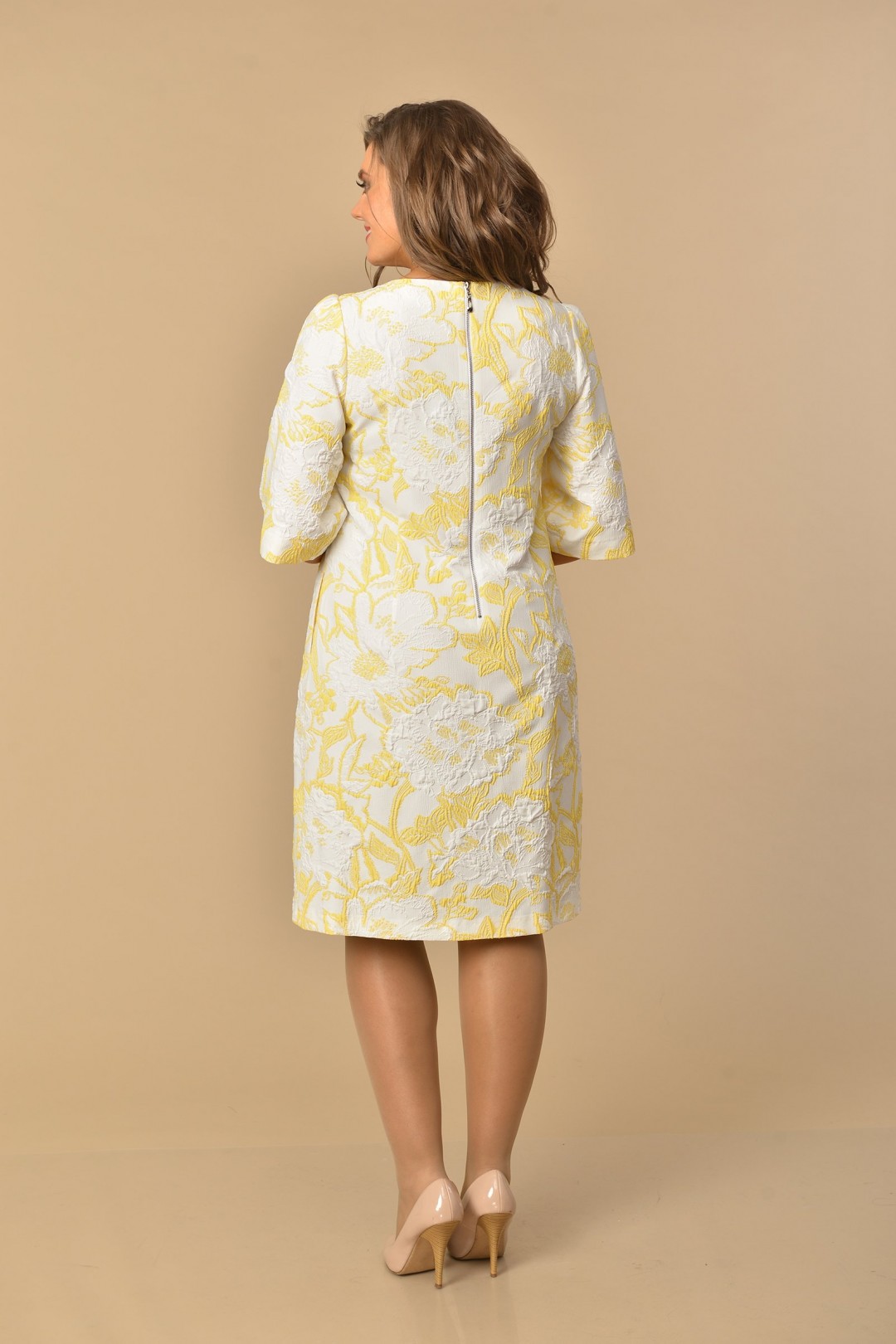 Платье LadyStyleClassic 1030 желтые тона