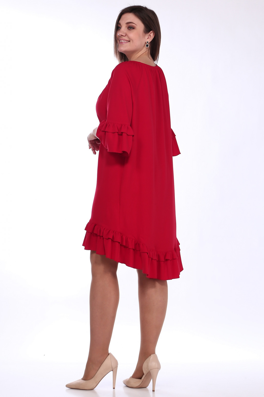 Платье LadyStyleClassic 1294/2 красные тона