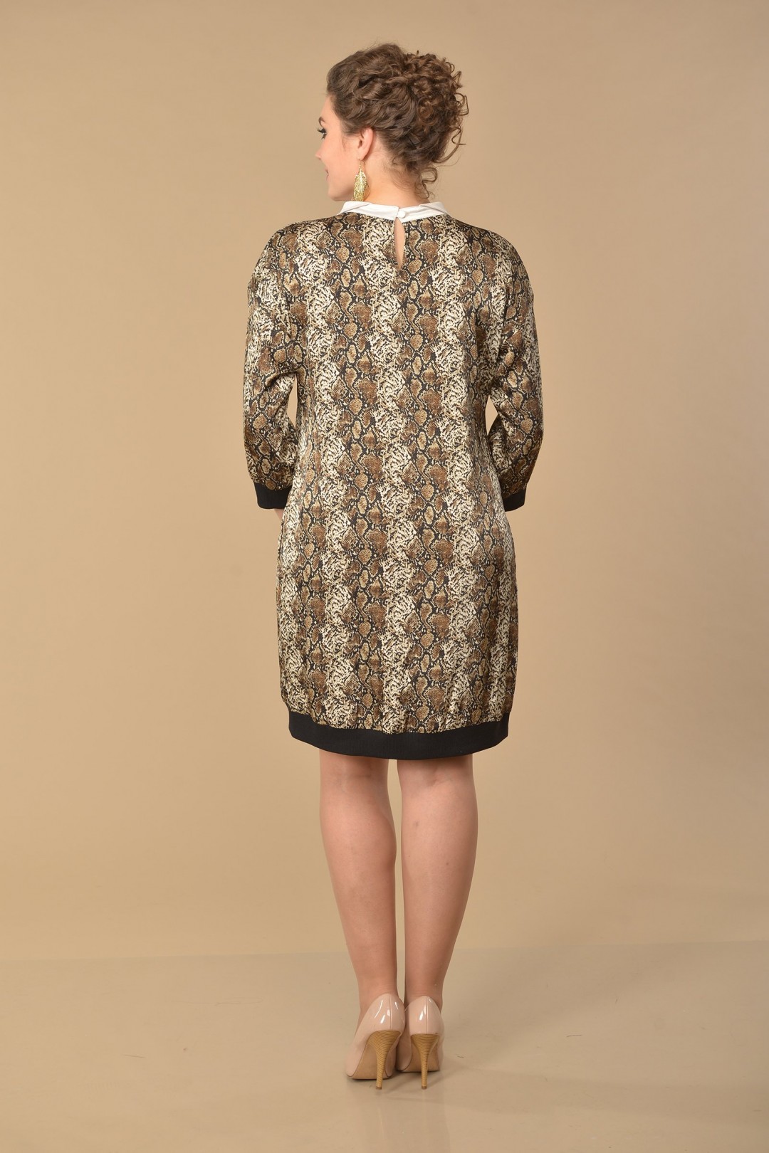 Платье LadyStyleClassic 1553 коричневые тона