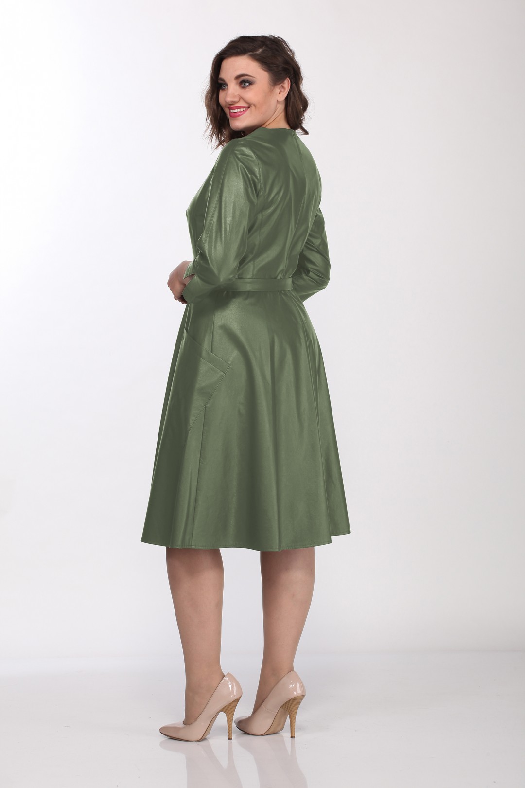 Платье LadyStyleClassic 1943/5 зеленые тона