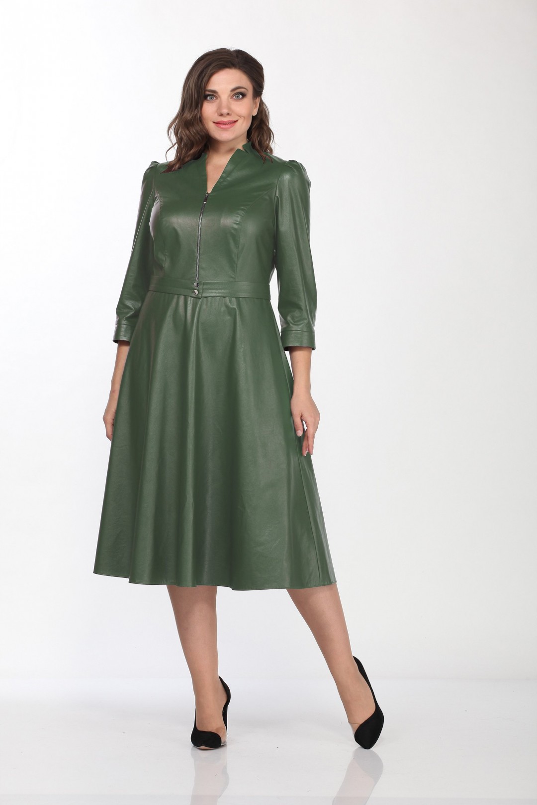 Платье LadyStyleClassic 2185-1 зеленые тона