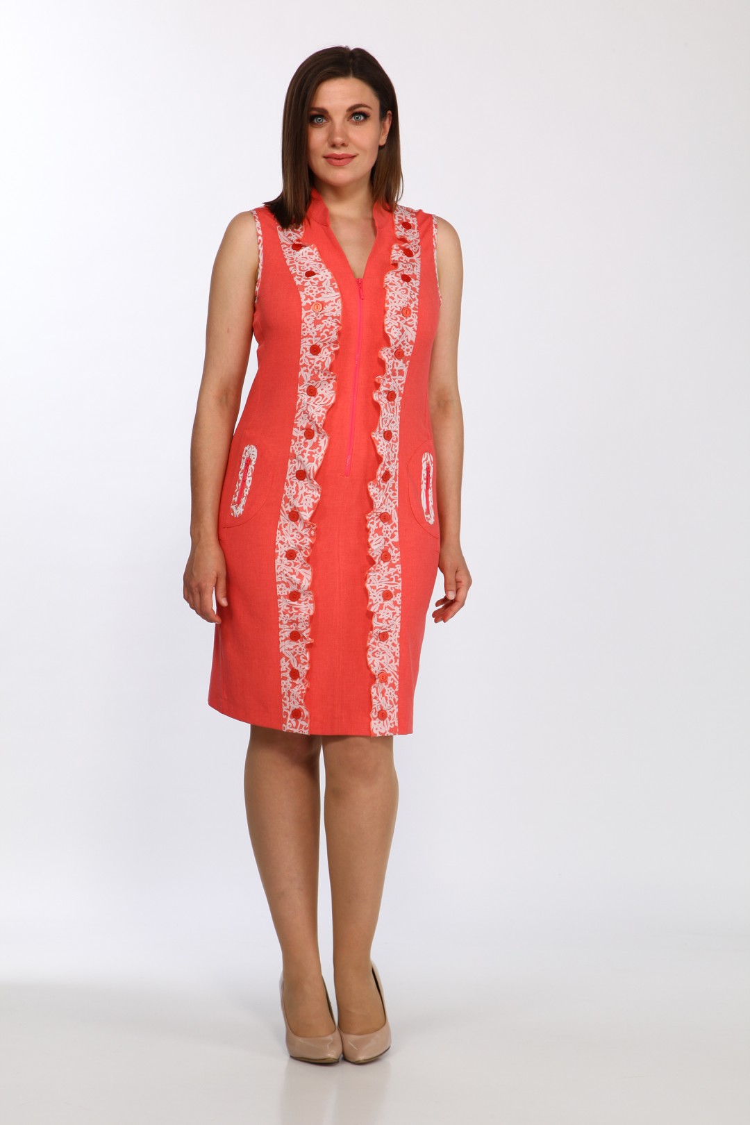 Платье LadyStyleClassic 297 розово-коралловый