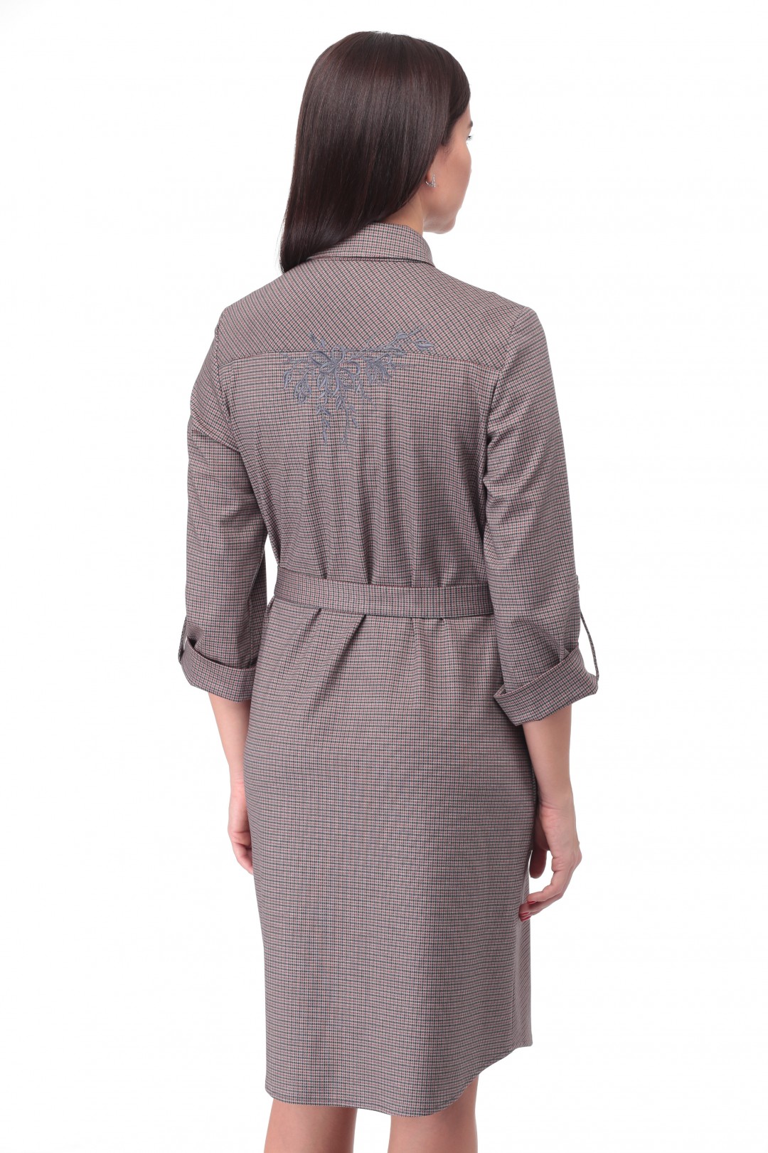 Платье ЛедиТриСтарс 1871-1 корица+серый