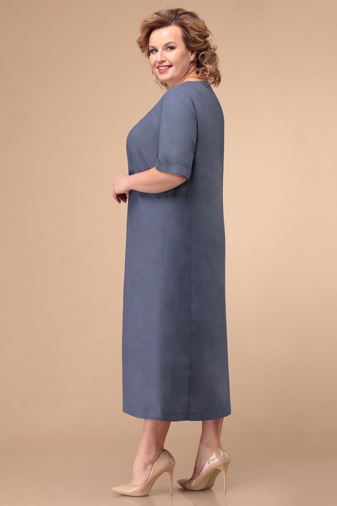 Платье Линия Л 1788 оттенки синего