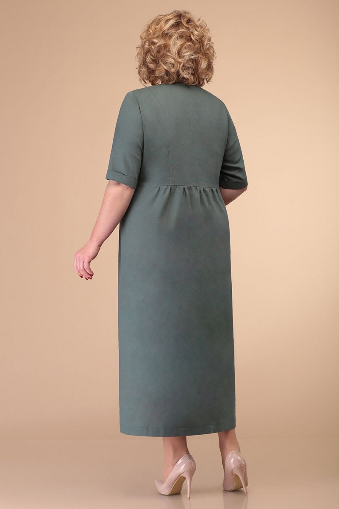 Платье Линия Л 1789 оттенки зеленого